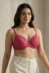 Zivame Lush Cherry Padded Wired 3/4th Coverage Lace Bra - Love Potion — thumbnail 2